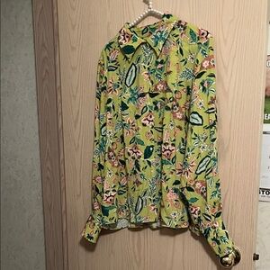 Floral Green Blouse